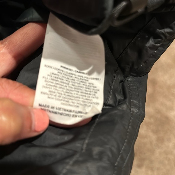 VTG Nike Puffer 550 Down Winter Jacket Coat Two Tone Black Blue Size S - Picture 9 of 9